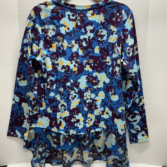 Small Top LOGO by Lori Goldstein-Chiffon Bottom A452079 $65 Vallarta Blue - Picture 5 of 6